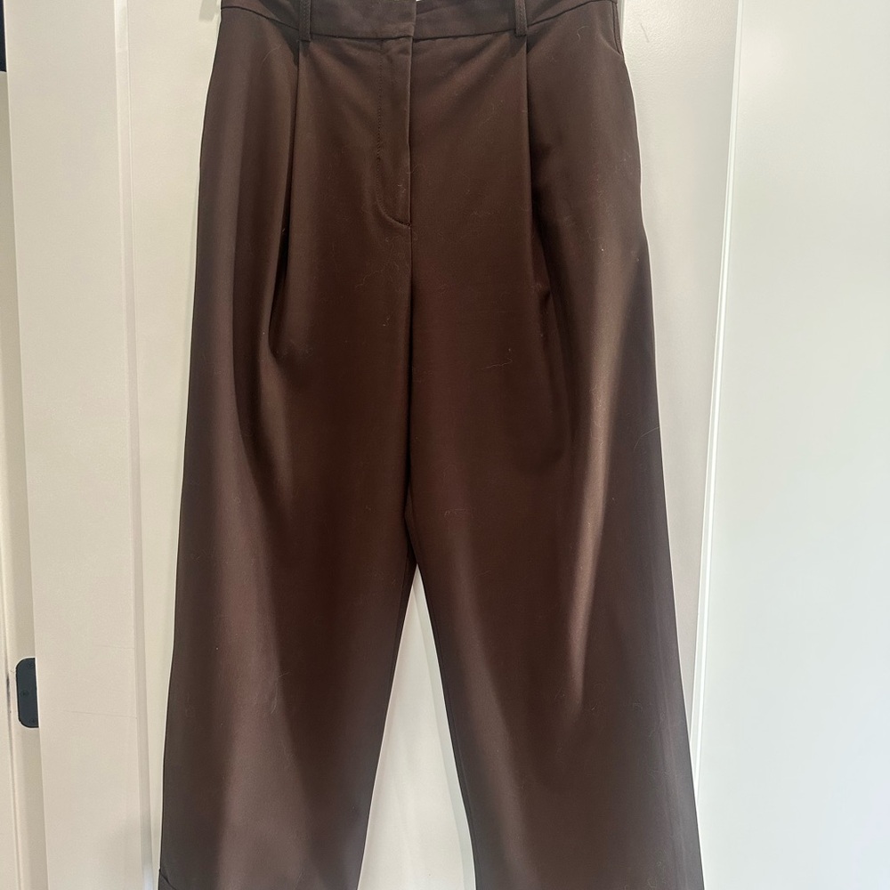 Zara Chocolate Wide Leg Pants